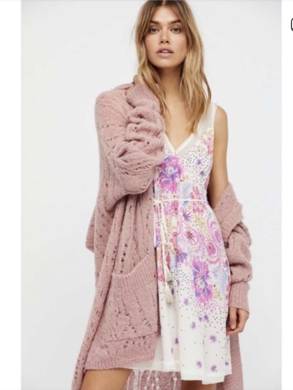 Free People Longwood Printed Slip Dress Floral Midi Medium NWOT - Picture 2 of 12